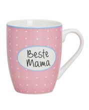 Tasse beste Mama mit rosa Hintergrund, 300 ml Fassungsvermögen