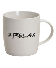 Tasse mit Aufschrift #Relax, 300 ml Fassungsvermögen