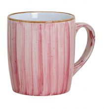 Tasse Wischtechnik Pink mit goldenem Rand, 312 ml Fassungsvermögen