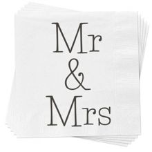 Serviette Spruch Mr & Mrs, 20 Stück 33*33 cm