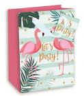Geschenktasche Groß mit Flamingo Motiv, 26,3*32,3*13,6 cm